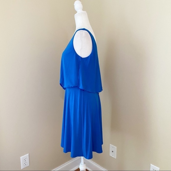 Jessica Simpson NWT Asymmetrical Batwing Nautical Blue Dress - 6 - Picture 3 of 15